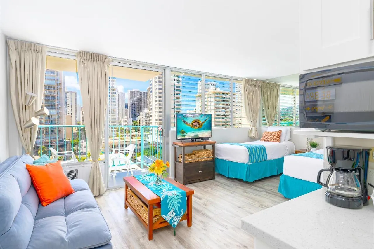 Cozy Waikiki Studio At Aqua Aloha Surf 호놀룰루 0*,