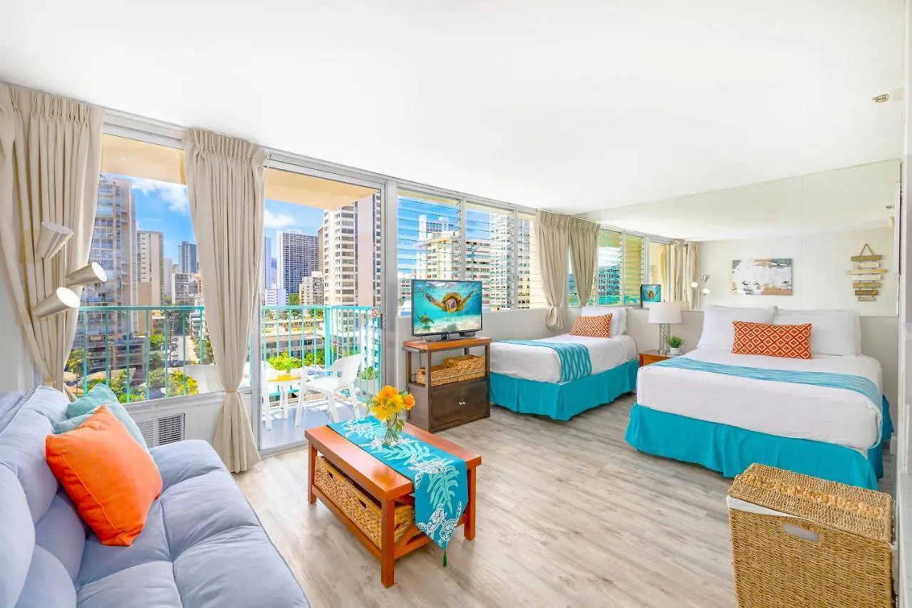 Cozy Waikiki Studio At Aqua Aloha Surf 호놀룰루 아파트